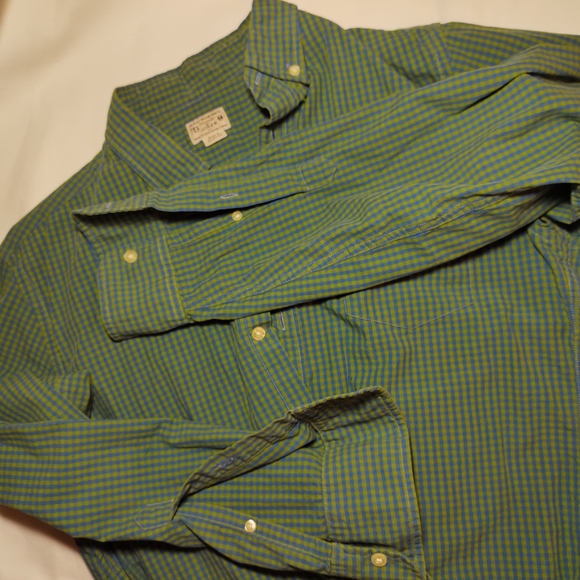 J-CREW medium button shirt blue-green - Picture 2 of 3